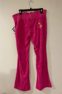 NWT Y2K Baby Phat Terry Cloth Hot pink flares.