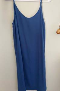 Blue Midi Slip Dress