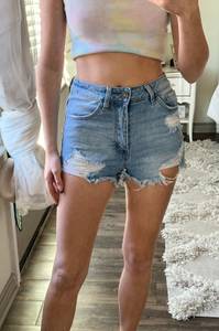 Denim High Waisted Jean Shorts