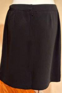 Norton McNaughton Black Skirt Zipper & Button In Back SZ P 12 Pleaded In…