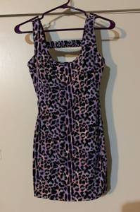 Multi Color Leopard Print Mini Dress Size XS By