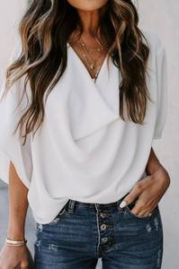 VICI Elton Drape Blouse White