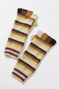 Hue Stripe Fingerless Glove NWT