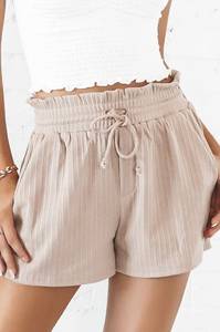 Never Too Late Taupe Lounge Shorts