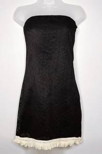 Black Lace Bandeau Dress