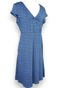 Toad & Co Blue Rosemarie A-Line Knee Length Dress Women’s size Large