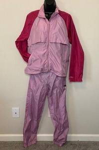 L.L.Bean  Purple Pink Windbreaker Tracksuit Size Medium Vintage 80s 90s