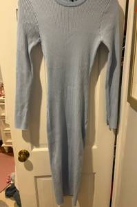 Light blue sweater dres