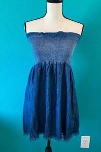 ⭐️ American original rewash denim strapless dress