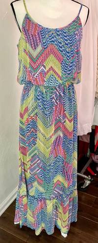 Emma & Michele Colorful Maxi Sundress 