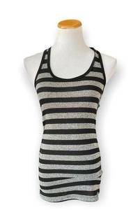 Womens Agaci Metallic Racerback Striped Tank Top L