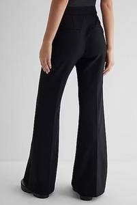 EXPRESS Women's Black Editor High Waisted Trouser Flare Pant Sz 8