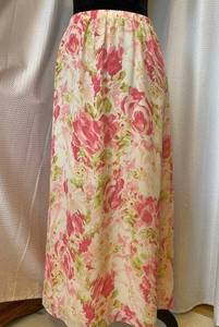 Laura Scott Pastel Prints Long Skirt Size Small