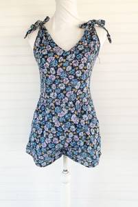 Blue Floral Romper