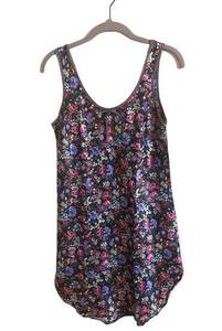 Vintage Bonjour Floral Slip Dress Lingerie Small