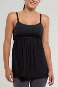 Lululemon gray Pritti Tank ruffle babydoll top Rare Size 4