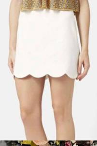 White Scallop Skirt