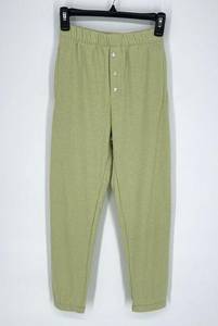 DONNI. Womens NEW Sweater Henley Sweatpant Sz XXS Lime Pockets Buttons Soft