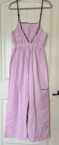 Free People Movement NWOT FP Movement Star Player Wide Leg Overall Jumpsuit  Ligh Pink Color Sz XS