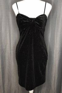 BLACK SHIMMERY SNUG DRESS MEDIUM New FASHION MAGAZINE