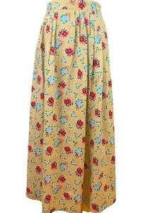 Vintage cottagecore pleated wildflower midi skirt