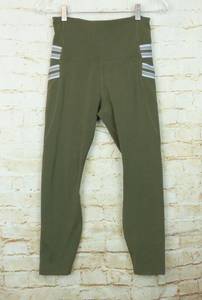 Lorna Jean Swift Booty Support Ankle Biter Tight Leggings Womens S Olive Green