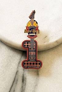 Hard Rock Cafe Casino 1st Anniversary Pin Seminole Florida 2005 Guitar