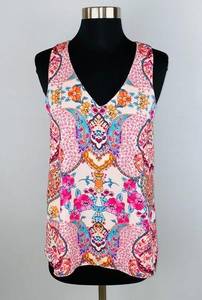 Tabitha Web Sleeveless Floral Boho Print Top S NWT