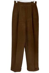 Ann Taylor Vintage Brown Silk Wide Leg High Rise Y2K 90s Dress Work Pants 4