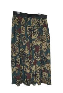 SheIn Curve Pleated Dark Green, Khaki, Brown, Rust, Black Maxi Skirt Women 3X