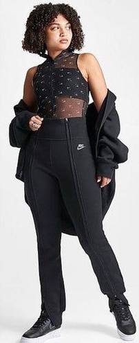 Nike  Sweatpants Tech Fleece Women's High-Waisted Slim Zip Pants Size Small Black