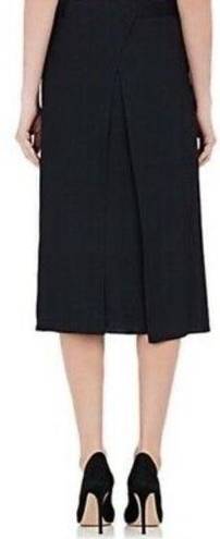 Helmut Lang  Navy Blue Wrap Midi Skirt | Size 4