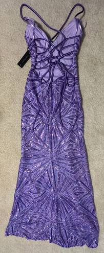 Purple Sequin Prom / Formal Dress Size 4