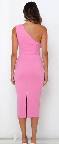 Hello Molly Pink One Shoulder Dress