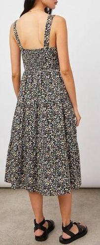 Rails  Violet Dress Black Midi Floral Size Small