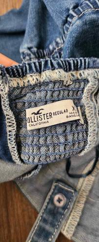 Hollister Corset Demin Jumpsuit with Flare Bottom