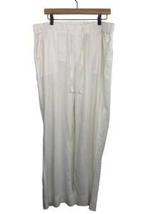 Caslon Pull On Wide Leg Pants Linen Blend size Large