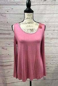 Arizona 1172- medium long sleeve pink too with shoulder openings nwt