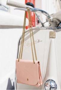 Madewell The Chain Crossbody Leather Bag Dusty Pink