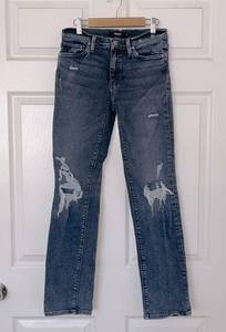 Hudson gray Nico Straight distressed jeans 26