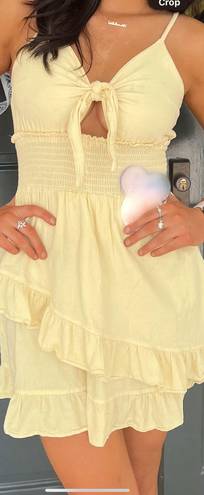 blanco by nature Yellow Front Tie Sundress