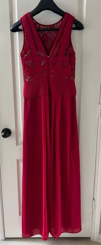 Minuet Red Lace & Chiffon Gown