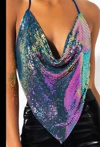 ZENOBIA colorfull sparkle sequin top ✨