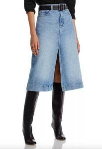 DL1961 Alma A Line Denim Midi Skirt Blue Womens Size 26