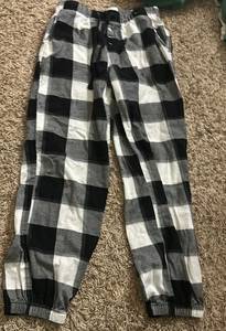 Black And White Plaid Pajama Pants