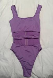 Purple Cutout Bodysuit