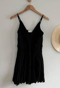 Goodnight Macaroon | Sleeveless Romper | Black | Sz S