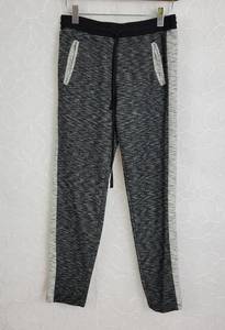 Lou & grey Lou & Gray Womens Pants Sz XS Black Stripe Elastic Waist Drawstring Sweat Jogger