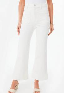 Frame Le High Flare White Jeans