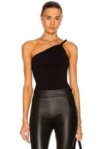 Helmut Lang Twisted One-Shoulder Tank Top in Black Medium New Womens